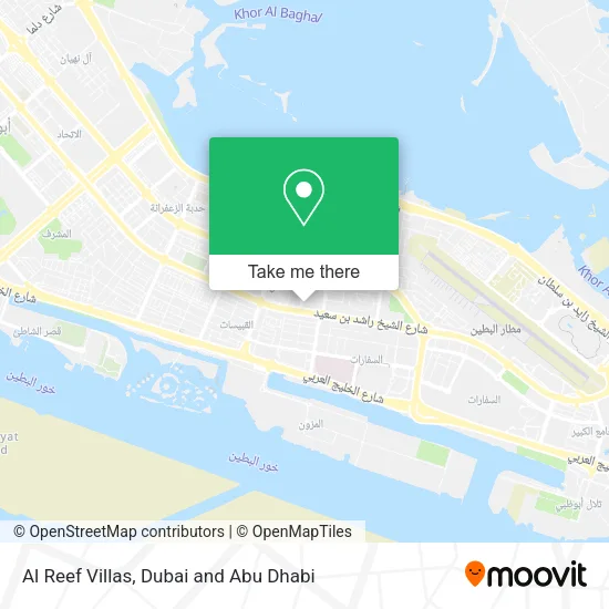 Al Reef Villas map