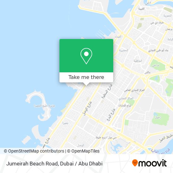 Jumeirah Beach Road map