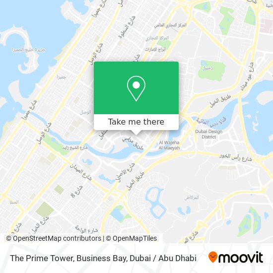 The Prime Tower, Business Bay map
