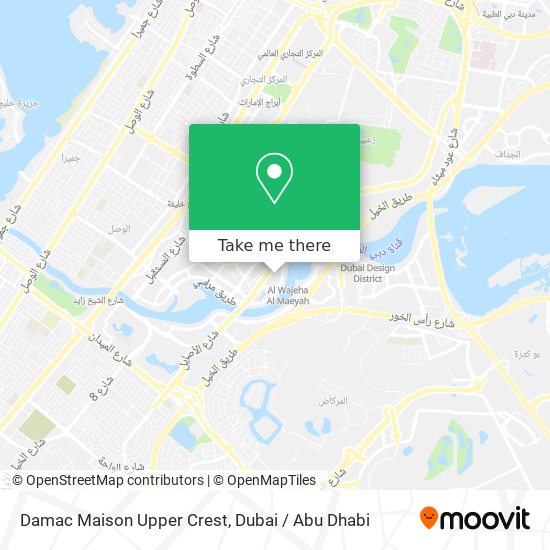 Damac Maison Upper Crest map
