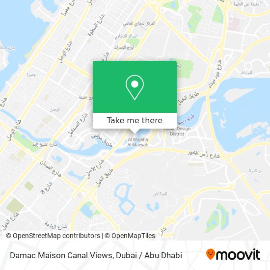 Damac Maison Canal Views map