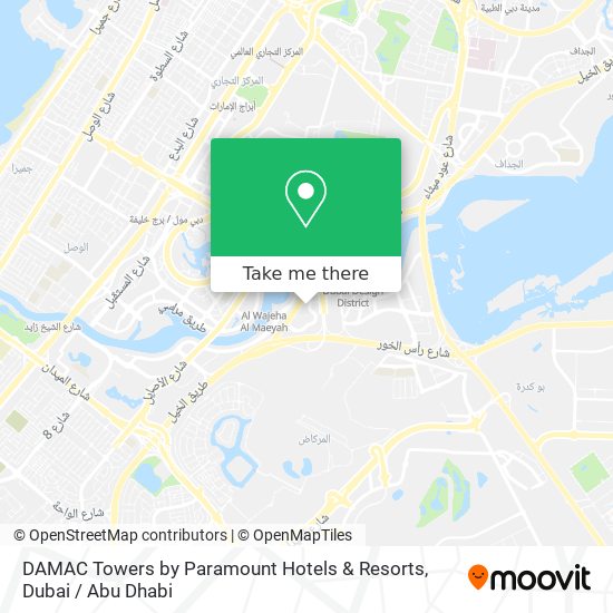 DAMAC Towers by Paramount Hotels & Resorts map