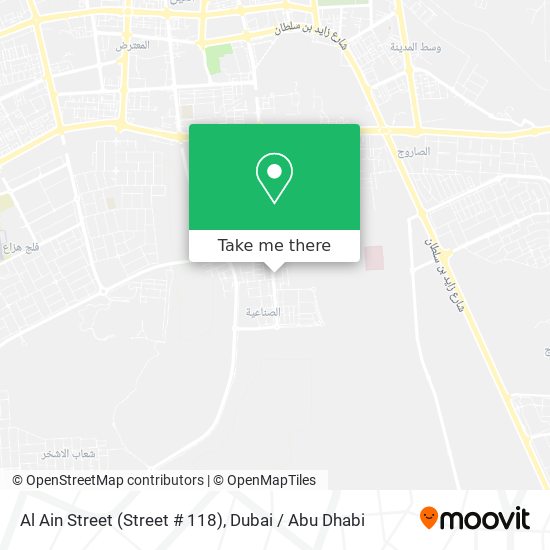 Al Ain Street (Street # 118) map