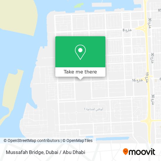 Mussafah Bridge map