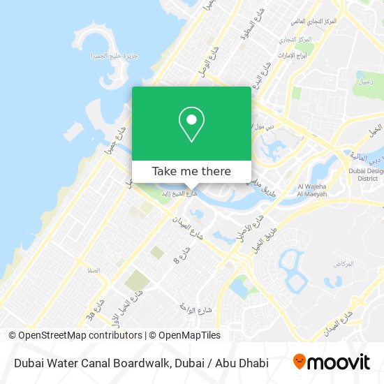 Dubai Water Canal Boardwalk map