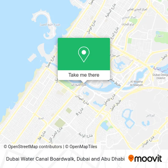 Dubai Water Canal Boardwalk map