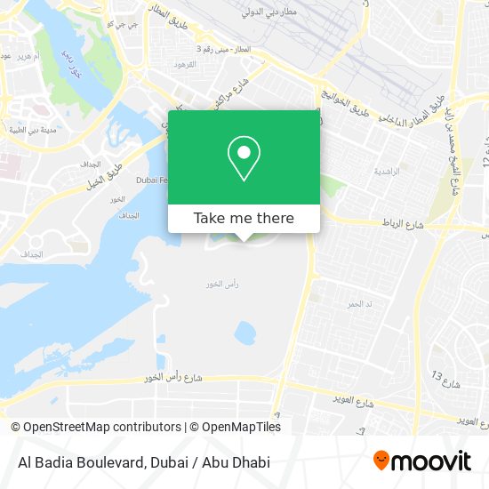 Al Badia Boulevard map