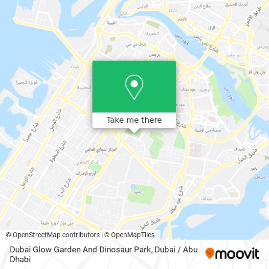Dubai Glow Garden And Dinosaur Park map