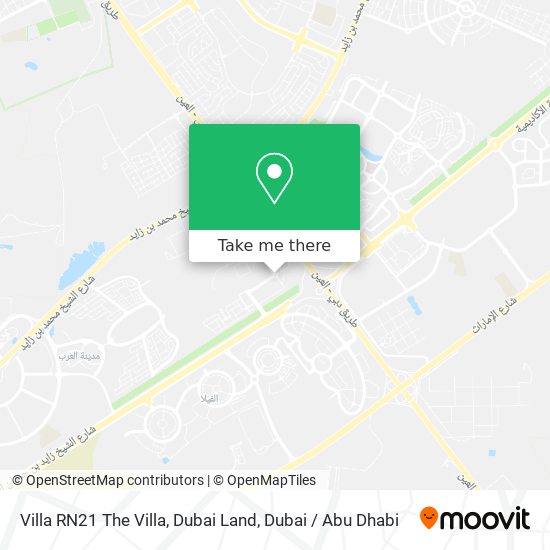 Villa RN21 The Villa, Dubai Land map