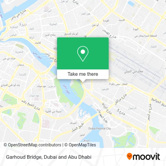 Garhoud Bridge map