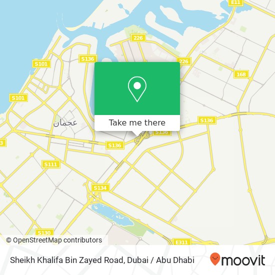 Sheikh Khalifa Bin Zayed Road map
