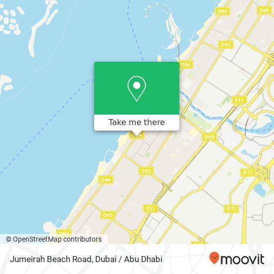 Jumeirah Beach Road map