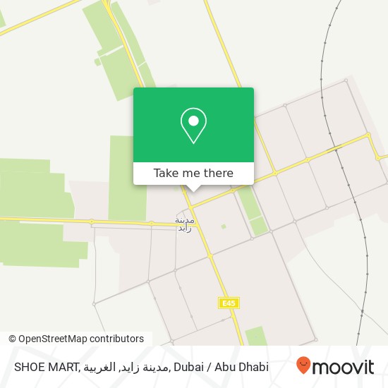 SHOE MART, مدينة زايد, الغربية map