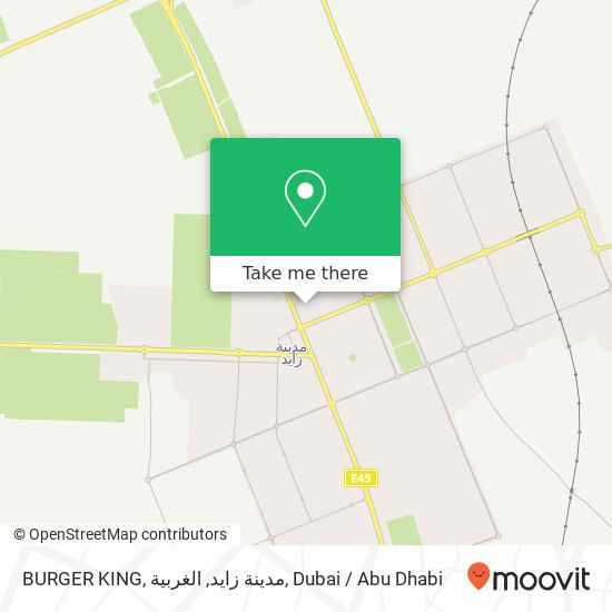 BURGER KING, مدينة زايد, الغربية map