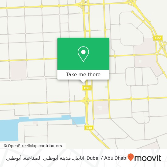 انابيل, مدينة أبوظبى الصناعية, أبوظبي map