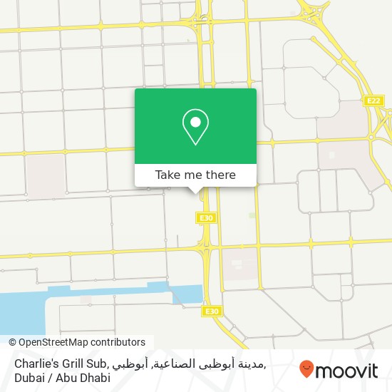Charlie's Grill Sub, مدينة أبوظبى الصناعية, أبوظبي map