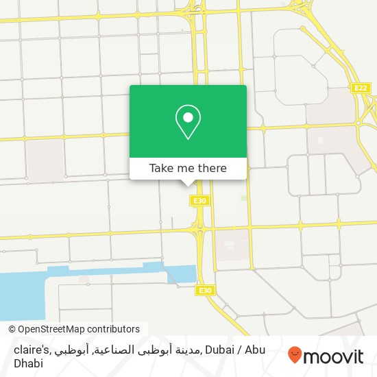 claire's, مدينة أبوظبى الصناعية, أبوظبي map