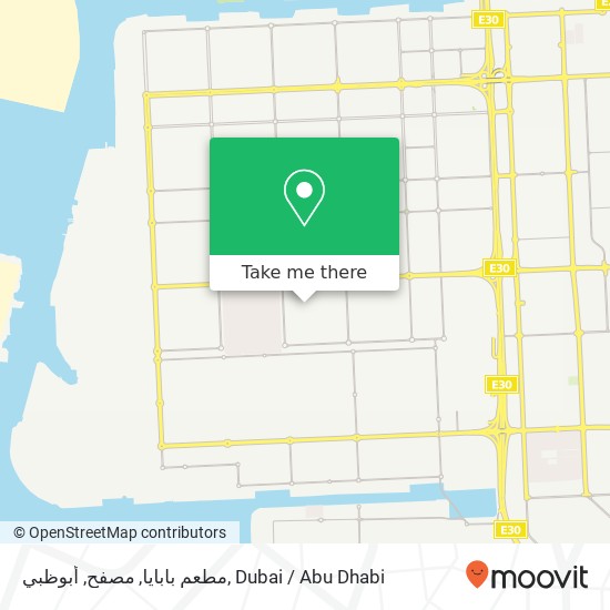 مطعم بابايا, مصفح, أبوظبي map