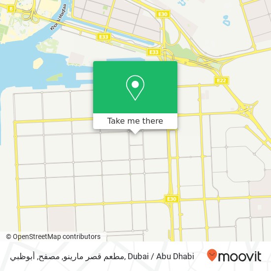 مطعم قصر مارينو, مصفح, أبوظبي map