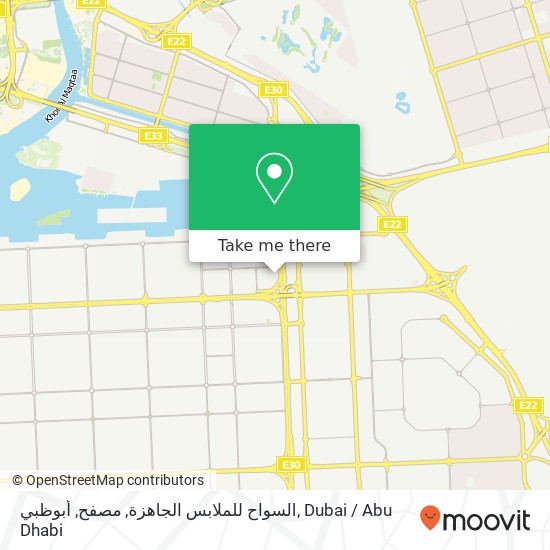 السواح للملابس الجاهزة, مصفح, أبوظبي map