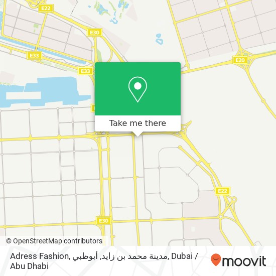 Adress Fashion, مدينة محمد بن زايد, أبوظبي map