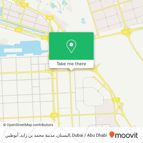 البستان, مدينة محمد بن زايد, أبوظبي map