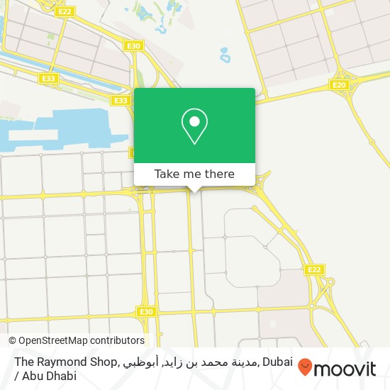 The Raymond Shop, مدينة محمد بن زايد, أبوظبي map