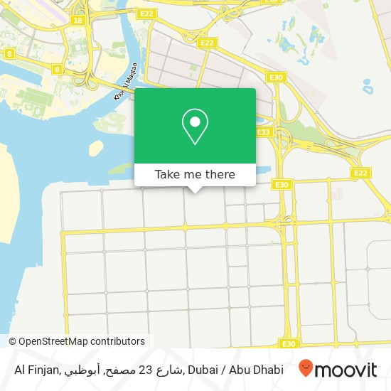 Al Finjan, شارع 23 مصفح, أبوظبي map