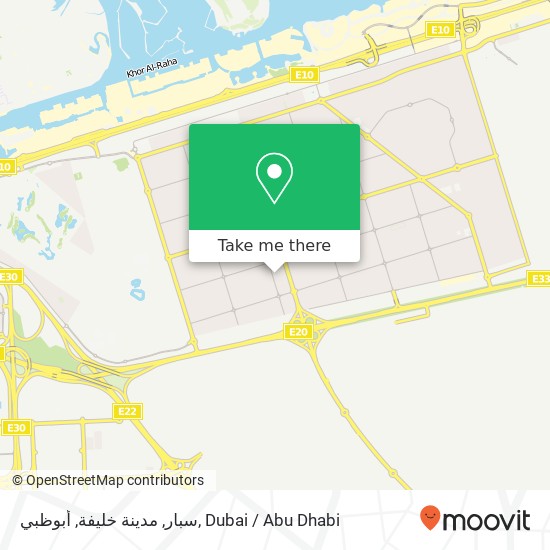 سبار, مدينة خليفة, أبوظبي map