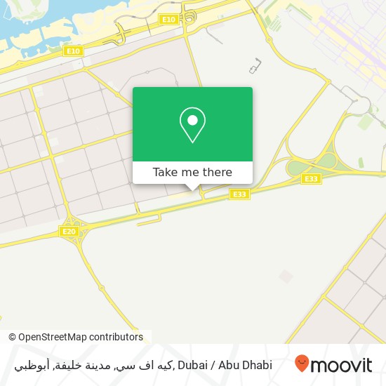 كيه اف سي, مدينة خليفة, أبوظبي map