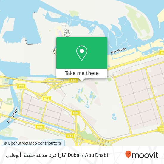 كازا فرد, مدينة خليفة, أبوظبي map