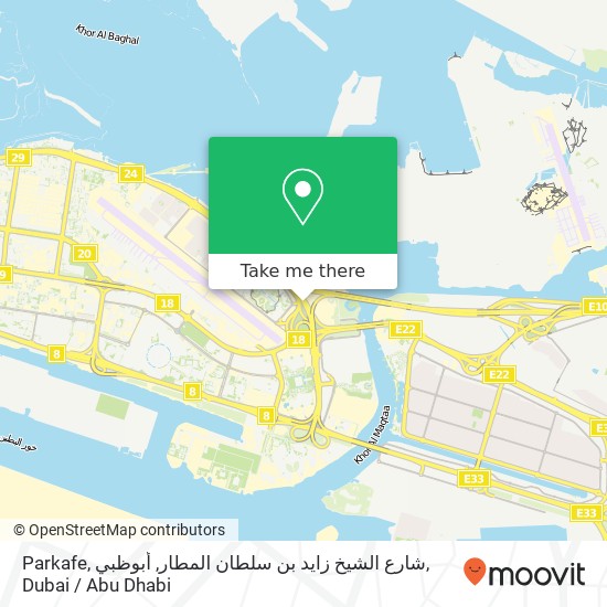 Parkafe, شارع الشيخ زايد بن سلطان المطار, أبوظبي map