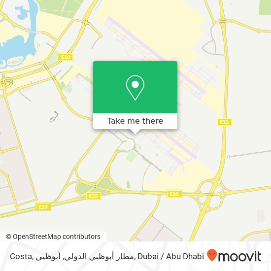 Costa, مطار أبوظبي الدولي, أبوظبي map