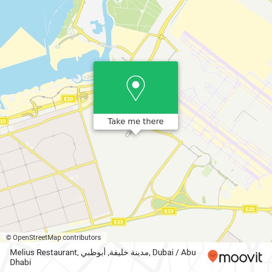 Melius Restaurant, مدينة خليفة, أبوظبي map