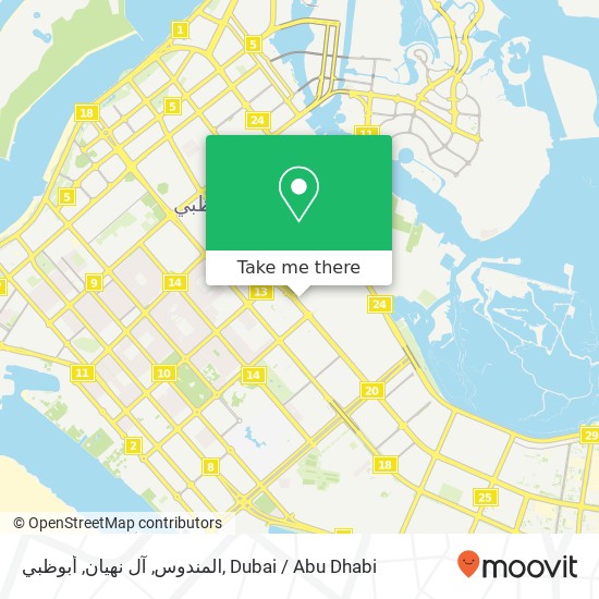 المندوس, آل نهيان, أبوظبي map