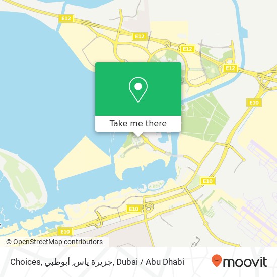 Choices, جزيرة ياس, أبوظبي map