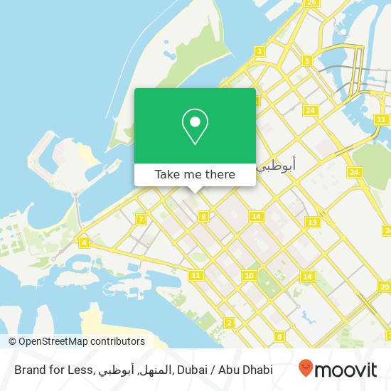 Brand for Less, المنهل, أبوظبي map