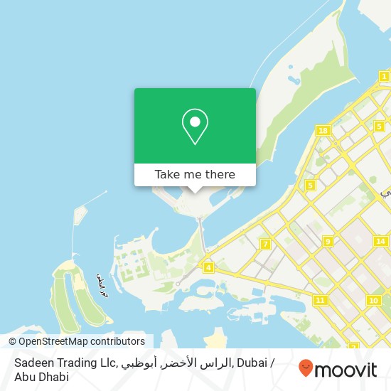 Sadeen Trading Llc, الراس الأخضر, أبوظبي map
