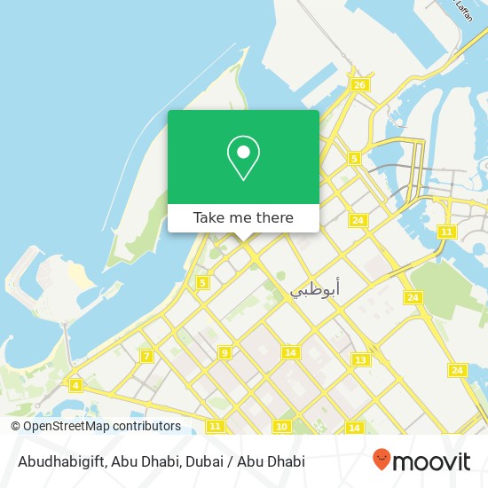 Abudhabigift, Abu Dhabi map
