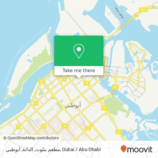 مطعم بنلوت, الدانة, أبوظبي map