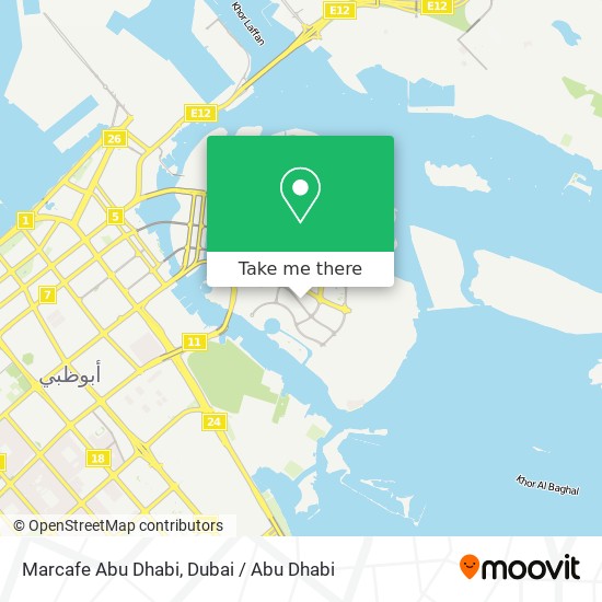 Marcafe Abu Dhabi map