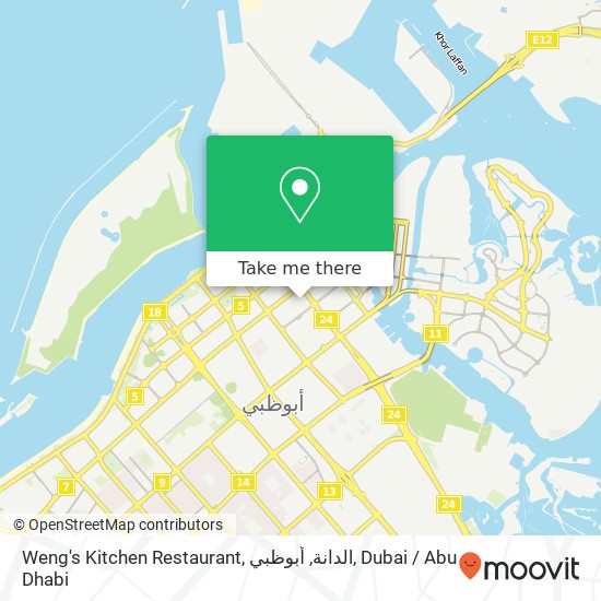 Weng's Kitchen Restaurant, الدانة, أبوظبي map