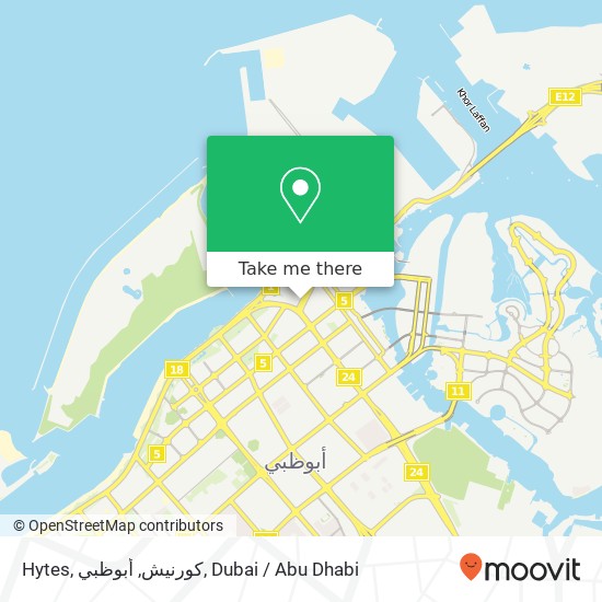 Hytes, كورنيش, أبوظبي map