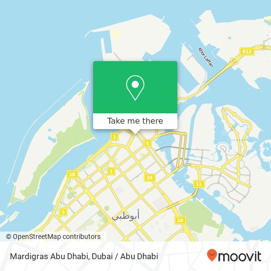 Mardigras Abu Dhabi map