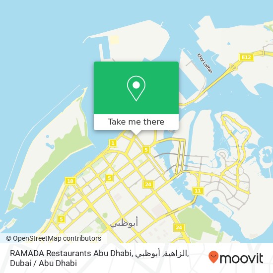 RAMADA Restaurants Abu Dhabi, الزاهية, أبوظبي map