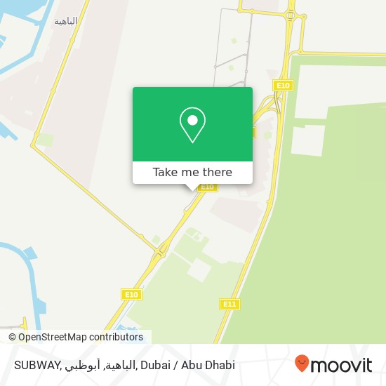 SUBWAY, الباهية, أبوظبي map