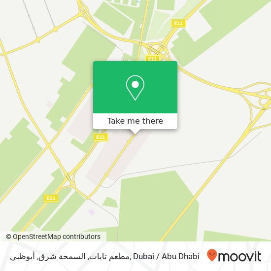 مطعم تايات, السمحة شرق, أبوظبي map