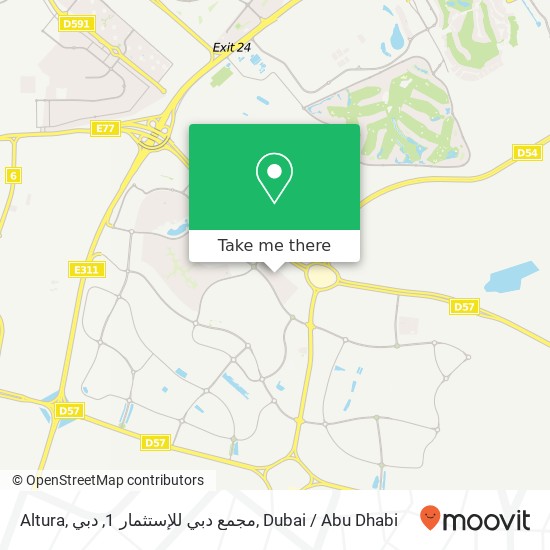 Altura, مجمع دبي للإستثمار 1, دبي map