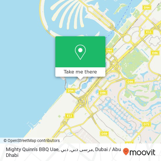 Mighty Quinn's BBQ Uae, مرسى دبي, دبي map