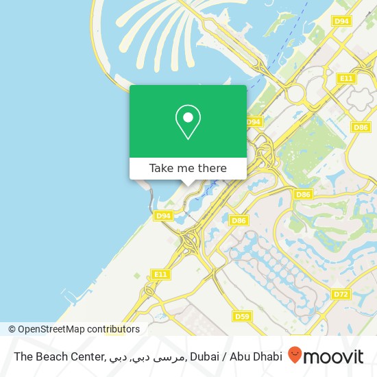 The Beach Center, مرسى دبي, دبي map